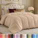 Utopia Bedding All Season 250 GSM Dekbed - Pluche gesiliconiseerde Fiberfill Comforters - Doos gestikt (Beige, Queen)