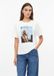 s.Oliver T-shirt Vrouwen Wit Katoen Ronde Hals Korte Mouw Extra Kort Aansluitend Printopdruk