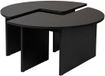 Hanah Home Houten salontafel "Moira" 90 x 90 x 41 cm - Zwart hout