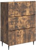 vidaXL Ladekast 66 x 34,5 x 92 cm Bewerkt hout Gerookt eiken