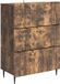 vidaXL Ladekast 66 x 34,5 x 92 cm Bewerkt hout Gerookt eiken