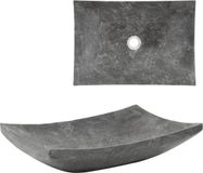vidaXL - Gootsteen - 50x35x12 cm - marmer - zwart