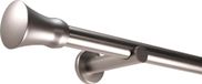 Deco-Raum tringle à rideaux sur mesure, aspect acier inoxydable, embout conique élégant, 25 mm – 60 cm