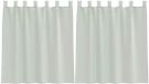 vidaXL Gordijnen voile met lussen 2 st 140x140 cm lichtgrijs