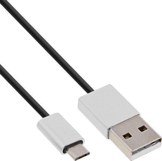 InLine USB-A naar USB-A kabel - USB 2.0 - 1 meter - zwart