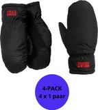 Heatkeeper - Thermo wanten dames - Zwart - One Size - 4-Paar - Handschoenen winter