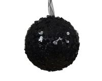 Decoris Boule de Noël mousse d8 cm noir