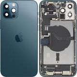 Apple iPhone 12 Pro Batterijklep, Met Middenbehuizing, Complete Onderdelen, Blauw (Pacific Blue), Premium Swap
