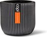 Capi Europe Bloempot bol Groove Anthracite & Ivory 9x8 cm Antraciet