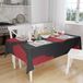 Bonamaison Tafelkleed, Anti-Mold, Sneldrogend, Waterdicht, 100% Polyester Tafellaken, rood Zwart, 140 x 160 Cm - Ontworpen en Vervaardigd in Turkije