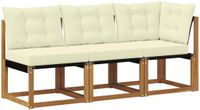 vidaXL Outdoor Midden- en Hoekbank Naturel