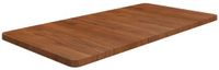 vidaXL Wastafelblad - 100x50x2,5cm - Eikenhout - Donkerbruin