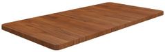 vidaXL Wastafelblad - 100x50x2,5cm - Eikenhout - Donkerbruin