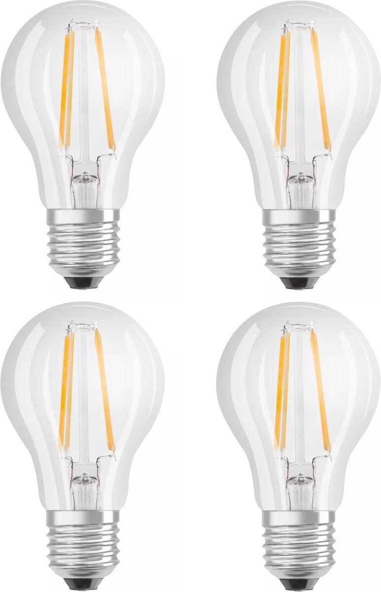Osram LED Lamp E27 4.5W 2700K-2200K Glowdim - 4 stuks