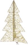 Countryfield Lichtboom/kerstboom - 76 cm - goud - metaal - 60 leds