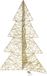 Countryfield Lichtboom/kerstboom - 76 cm - goud - metaal - 60 leds