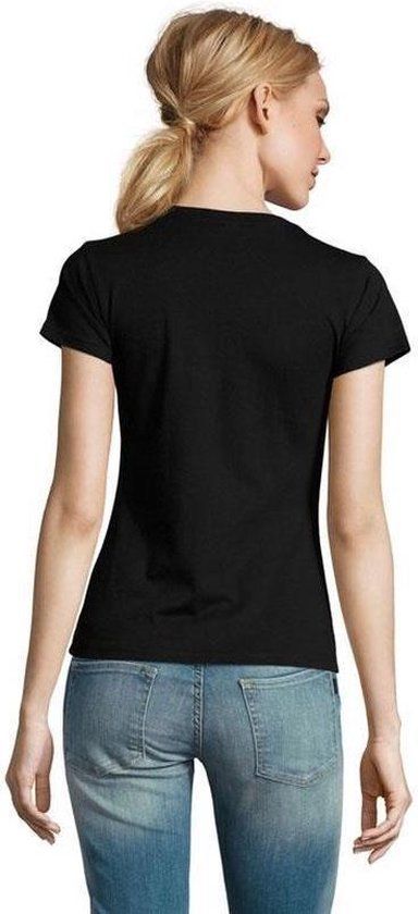 Sol's Knock, Knock - Zwart Dames T-shirt - Maat M - Katoen