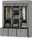 Armoire sans marque - Tissu - Pliable - Tiroirs - Fermeture éclair - Gris clair