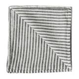 Linge de maison Serviette Lin lavé Gris-blanc