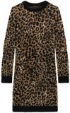 Guess Meisjesjurk J5BK12-Z0720-F1ML Gebreide jurk met panterprint en ronde hals