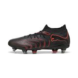 PUMA Unisex Future 9 Match MXSG voetbalschoen, zwart-gloeiend rood-sterk grijs, 9 UK, Puma Zwart Gloeiend Rood Sterk Grijs, 43 EU