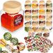 Vilde - Kruidenpotten - Glas - Bamboe Deksel - Set van 24 - 100 ml - Met Stickers