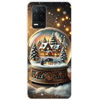 Realme Bedrukt siliconen hoesje compatibel met Realme 8 5G, Realme V13 5G globe feerique