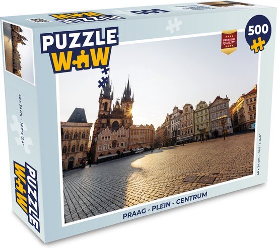 MuchoWow Puzzel Praag - Plein - Centrum - Legpuzzel - Puzzel 500 stukjes