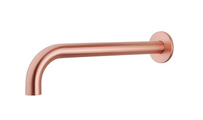 Wiesbaden Caral Inbouw Baduitloop 30 cm Geborsteld Koper