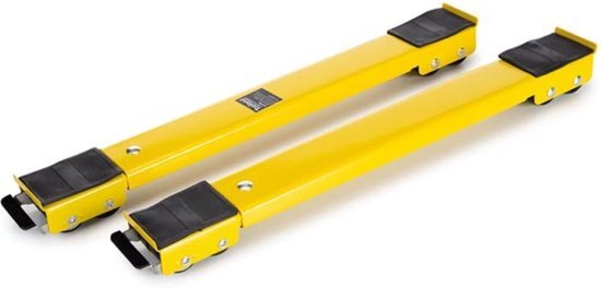 Toolland Uitschuifbare meubelrollers - 2 stuks - 250 kg - Geel/Zwart