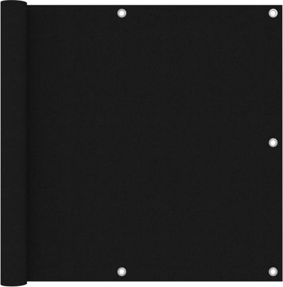 vidaXL Balkonscherm 90x400 cm Oxford stof Zwart