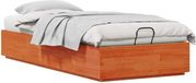 vidaXL - Ottomaans bedframe met opbergruimte - Wasbruin - 90 x 200 cm