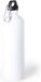 Merkloos / Sans marque Makito Western Europe Drinkfles Thor - wit - aluminium - schroefdop - 800 ml - met karabijnhaak
