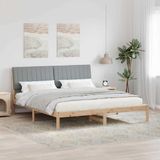 Maison Exclusive - Cadre de lit avec tête de lit Marron 180 x 200 cm Bois de pin massif