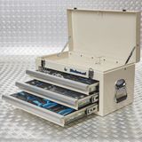Datona® Gereedschapskist drie lades - 3 lades gevuld - Wit