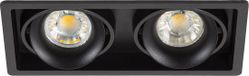 KS Verlichting Inbouwspot Bjorn 2 zwart set 6 stuks