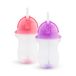Munchkin Drinkbeker met Rietje en Click Lock Top Set, Baby & Peuter Tuitbekers met Rietje, BPA-Vrije Antilek Tuitbeker, Vaatwasserbestendig, Verzwaard Rietje - 2 Stuks x 296ml, Roze/Paars
