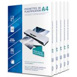 500 Icecat 500 lamineerfolies A4 75 micron per kant, afgeronde hoeken, hoogglans afwerking