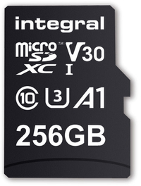 Integral 256GB PREMIUM HIGH SPEED MICROSDHC/XC V30 UHS-I U3