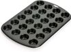 Merkloos KAISER Inspiration Mini Muffinvorm, 24 stuks, zwart, siliconen, anti-aanbaklaag