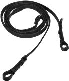QHP Rubber Soft Reins - Black - Horse