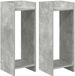 vidaXL Plantenstandaard 2 st betongrijs 30 x 30 x 80 cm bewerkt hout