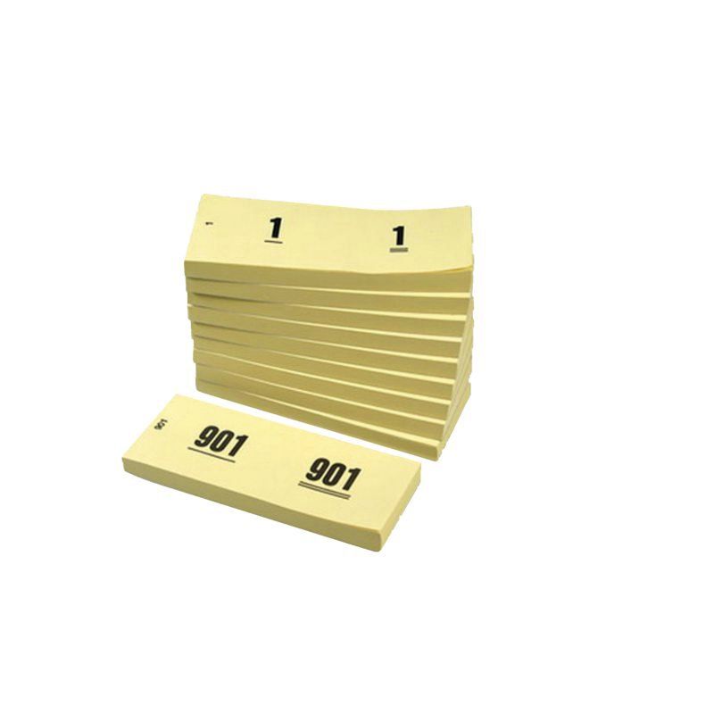 Office Panda Office Nummerblok 42x105mm nummering 1-1000 geel 10 stuks