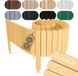 Floranica Borderrand plantenborder 10 x 200 cm naturel graskant houten tuinafsluiting houten hekwerk flexibele rollborder