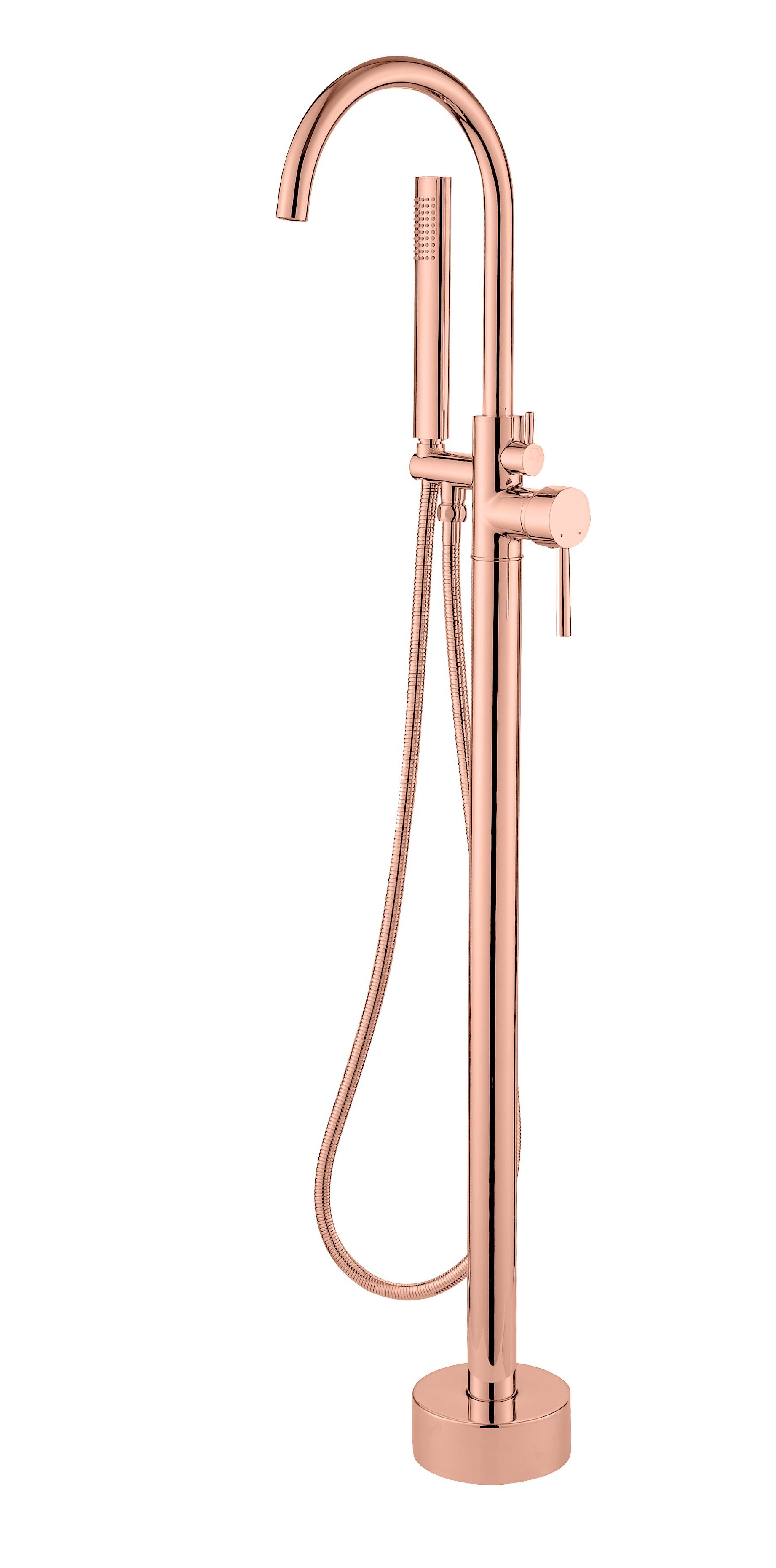 Best Design Lyon vrijstaande badkraan 120 cm rosé mat goud