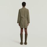 G-Star Moto Mini Dress L/S Wmn Dames Jurk Kaki L