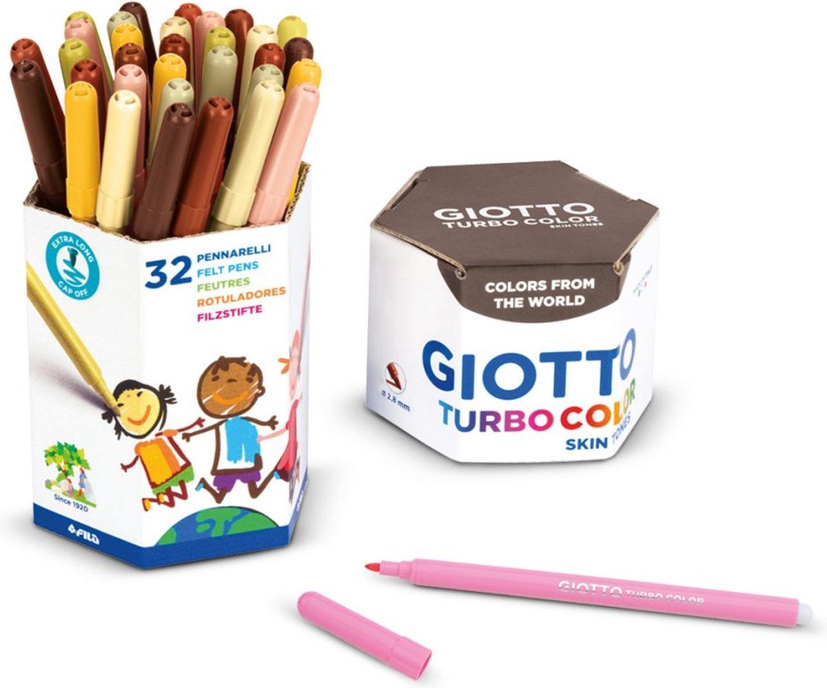 Giottos Huidskleur Stiften 32 Stuks - Huidskleur Viltstiften Skin Tones