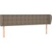 Tête de lit taupe 203x23x78/88 cm tissu