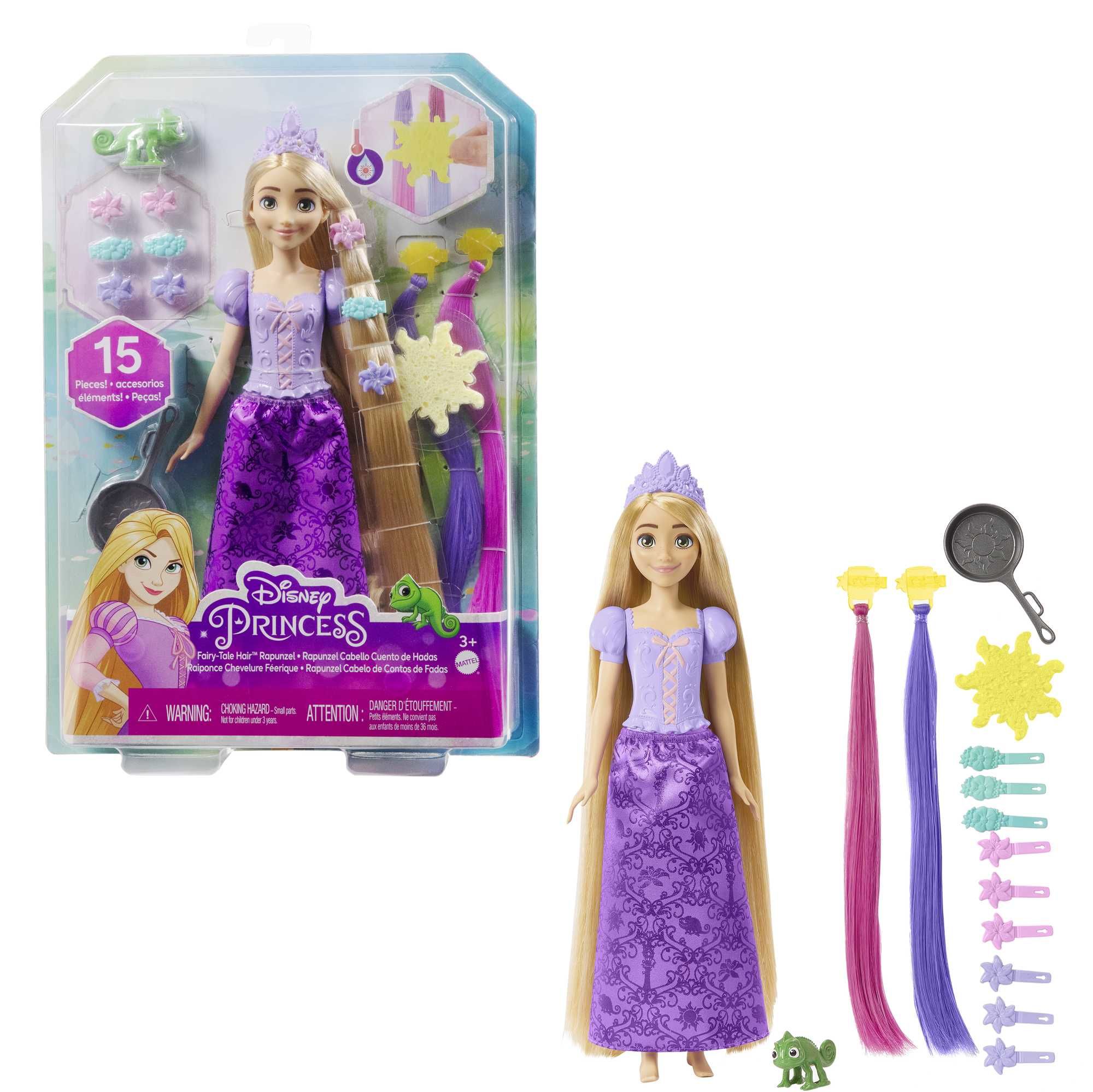 Mattel Disney Princess Rapunzel Fashion Doll with Hair Accessories - 2023 Release