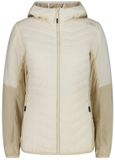 CMP Damesjack met capuchon, beige/crème, maat S, polyester, herfst/winter 2026